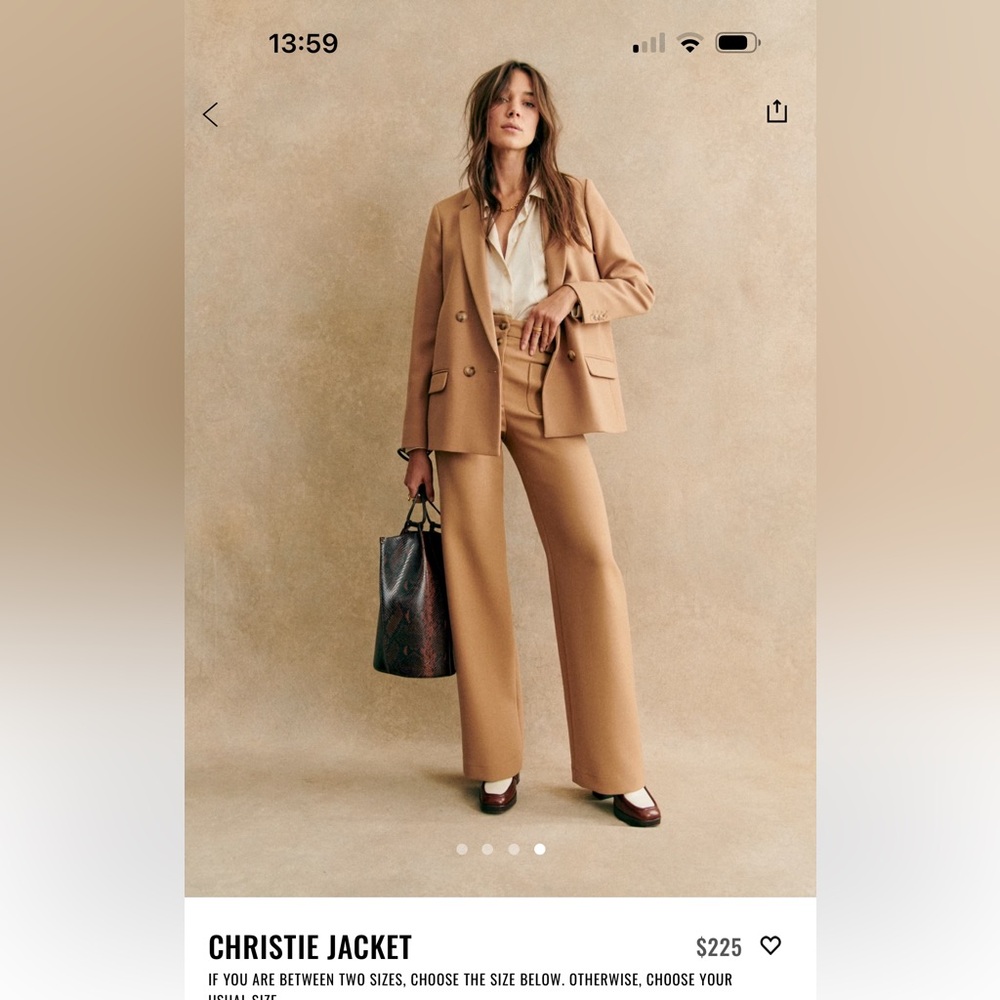 Like new Sézane Christi blazer. See the matching pants for full suit.